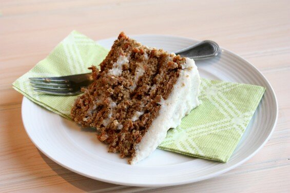 Paleo and Gluten Free Carrot Cake with Dairy Free Cream Cheese Frosting on fresh4five.com
