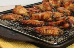 Chicken Wings with Maple and Meyer Lemon Sauce
