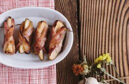 Bacon-Wrapped Pears {Cookbook Give-Away and Review}