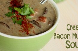 Creamy Bacon Mushroom Soup | Dairy-Free and Paleo