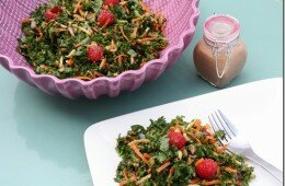 Chopped Kale Salad with Raspberry Mandarin Dressing