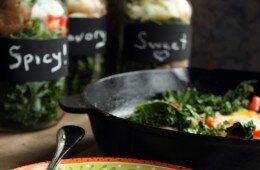Breakfast in a Jar { Saute & Add Eggs }