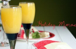 Holiday Mimosa with Pomegranate Molasses