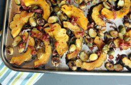 Roasted Acorn Squash & Brussels Sprouts