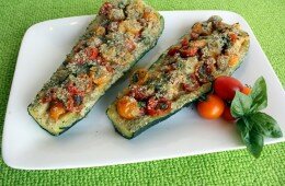 Bruschetta Stuffed Zucchini
